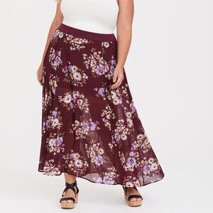 Torrid Maxi Chiffon High Waisted Skirt 2X